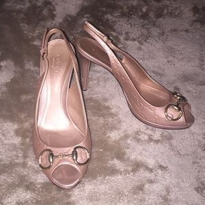 Gucci slingback pumps rose gold size 38